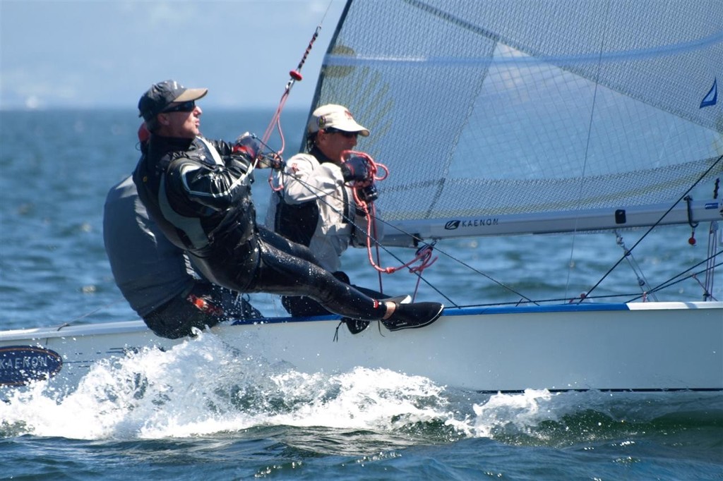 Third place Blur working hard on the water. - 67th Australian Sharpie Championship Hobart © Jane Austin